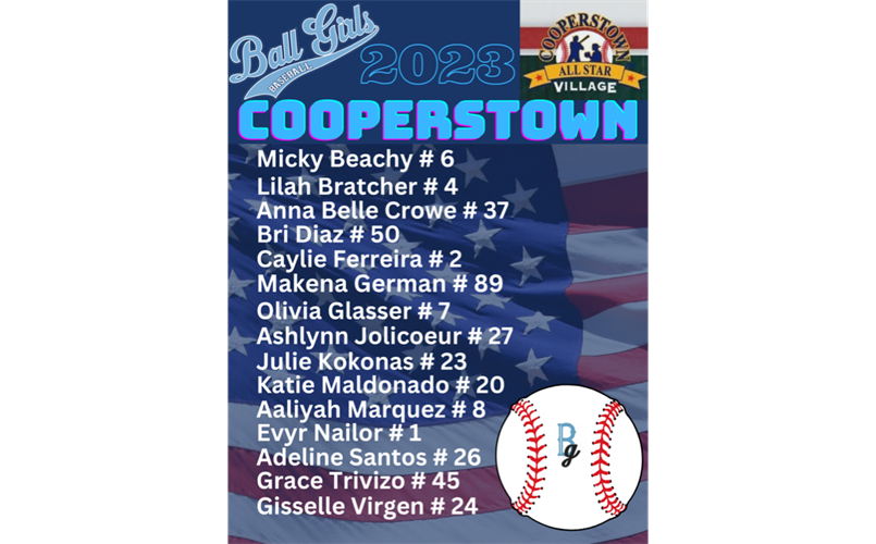 2023- 12u Cooperstown Team Roster